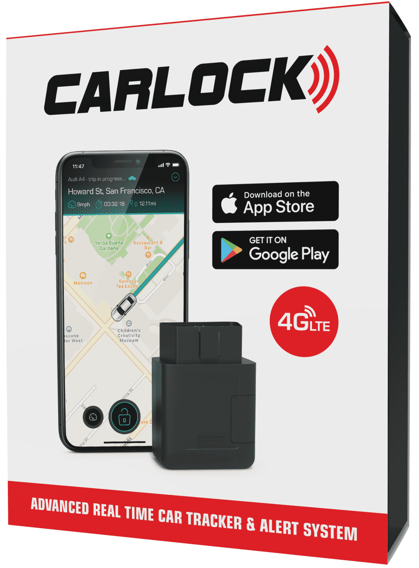 CARLOCK, 4G GPS Tracker for Vehicles, RRK150, Fleet & Teen Monitoring ...