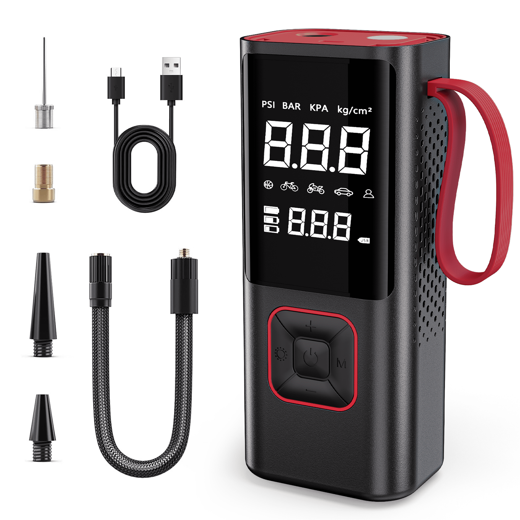 CarLuck Cordless Tire Inflator Portable Air Compressor, 6000mAh 150PSI Air Pump with Auto-Shutoff & LED for Cars, Motorcycles, Bicycles - Includes Storage Bag