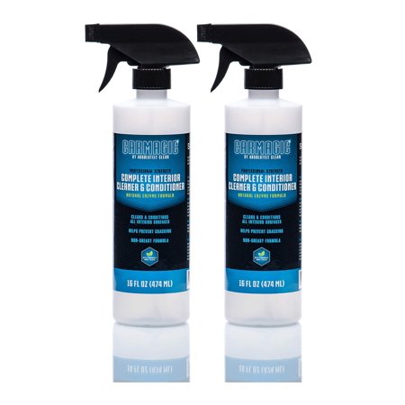 CarMagic Complete Interior Cleaner and Conditioner - Multi-Purpose Car Interior Cleaner | Cleans Leather, Rubber, Vinyl & Wood | Non-Greasy Formula | USA Made
