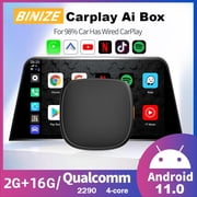 CarPlay AI Box, Carplay Wireless Adapter/Wireless Carplay Android Auto Adapter for Factory Wired Carplay Cars, Android 11 Mlutimedia Video Box Supports Netflix/Youtube