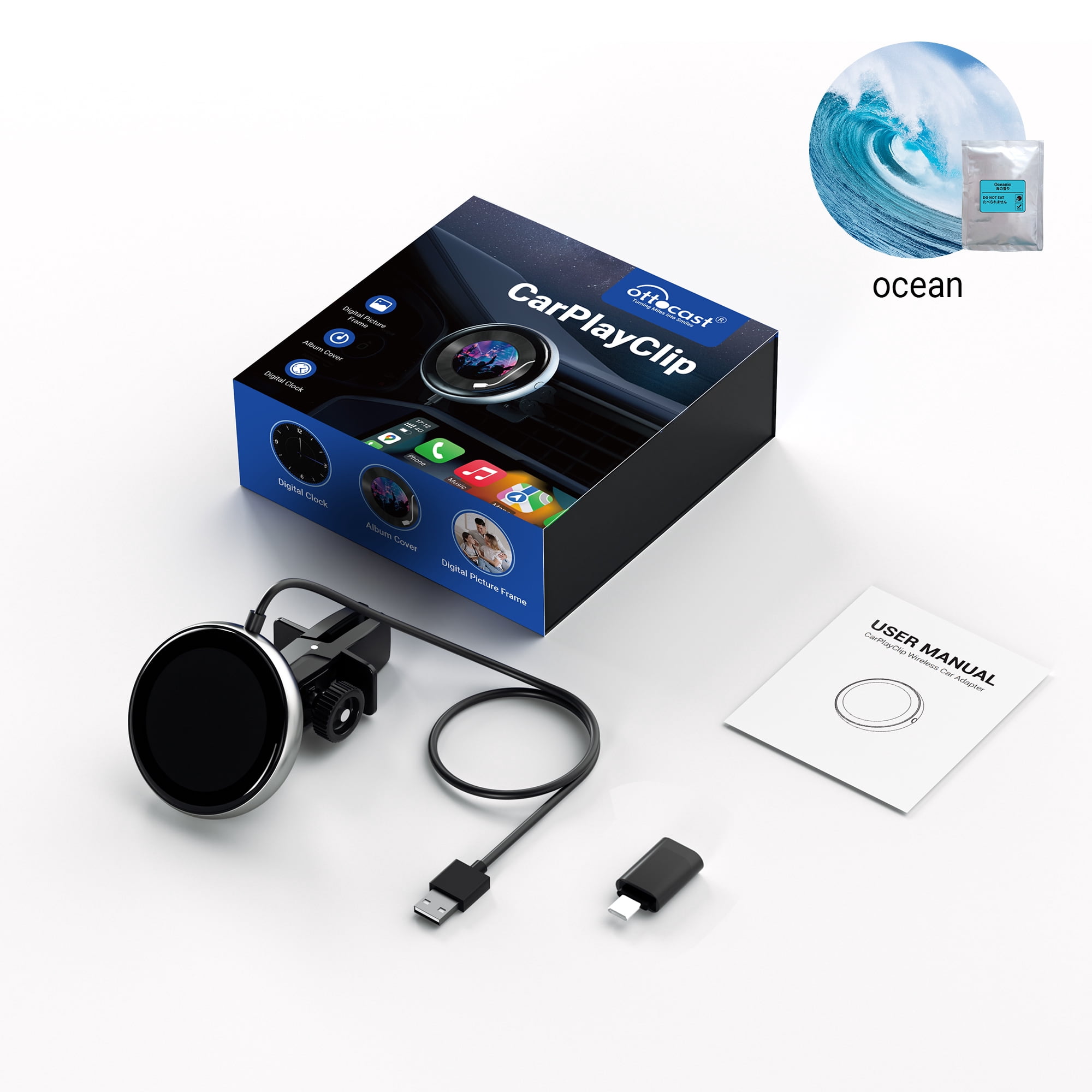 CarPlay Adapter With Car Diffuser Digital Photo Frame Auto Accessories ...