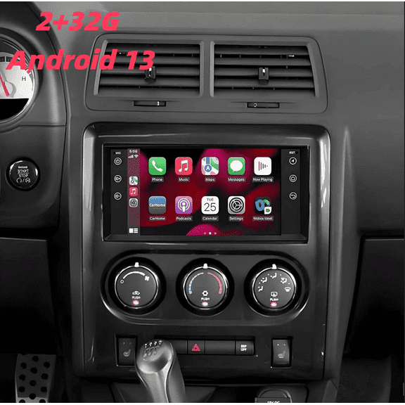 Android 13 (2+32G) Car Stereo For Dodge Challenge 2008-2014 CarPlay/Android Auto, 7" Touchscreen, Bluetooth WiFi/GPS/ SWC + Backup Camera​