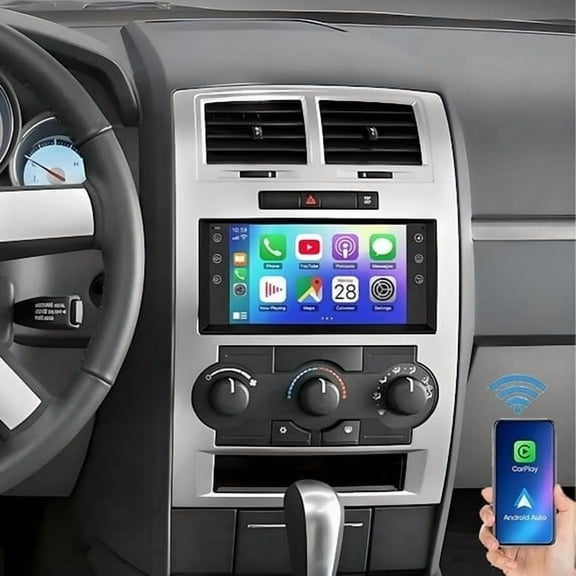 CarPlay/Android Auto For Dodge Charger 2007-2010Car Stereo - Android 13 (2+32G), 7" IPS Touchscreen, Bluetooth WiFi/GPS/ SWC + Backup Camera​