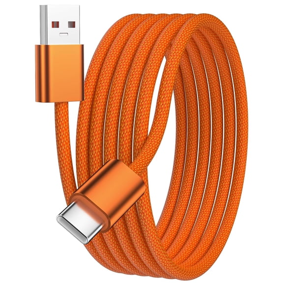 for CarPlay Cable USB C for iPhone 17 Pro Max 16 Plus 15, Braided USB A to USB C Cable Car-Play Wire Data Transfer Car Audio Android-Auto Cord for Samsung S26 S25 S24 S23 S22, 3.3ft Orange