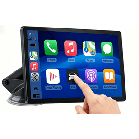 CarPlay Screen for Car, 9'' Wireless CarPlay & Android Auto - Smart Portable Touchscreen with Bluetooth/FM, Mirror Link, Voice Control, GPS Navigation, Hands-Free Calling, Plug & Play Car Play Screen