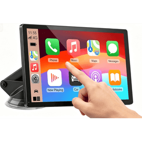CarPlay Screen for Car, 9'' Wireless CarPlay & Android Auto - Smart Portable Touchscreen with Bluetooth/FM, Mirror Link, Voice Control, GPS Navigation, Hands-Free Calling, Plug & Play Car Play Screen