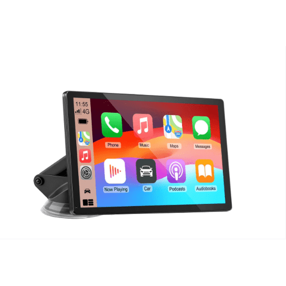 CarPlay Screen for Car, 9'' Wireless CarPlay & Android Auto - Smart Portable Touchscreen with Bluetooth/FM, Mirror Link, Voice Control, GPS Navigation, Hands-Free Calling, Plug & Play Car Play Screen