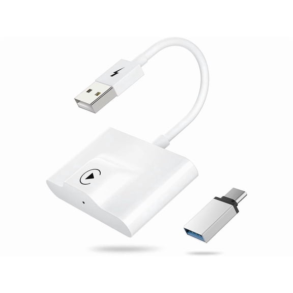 CarPlay Wireless Adapter for Factory Wired CarPlay 2024 Upgrade Plug & Play Dongle Converts Wired to Wireless for Cars from 2015 & iPhone iOS 10+