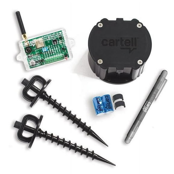 CarTell CTCW-SYS Wireless Dual Purpose Driveway System, Black