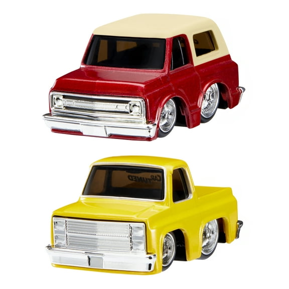CarTuned 2 Pack Series 2 - Dip'd & Drip'd, 1969 Chevy K5 Blazer (Lowrider), 1987 Chevy C10 (Lowrider), Diecast Vehicle, Ages 6+
