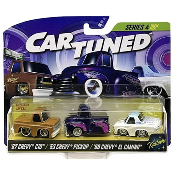CarTuned '87 Chevy C10 '53 Chevy PickUp '68 Chevy El Camino Kool Kustoms 3-Pack Series 4
