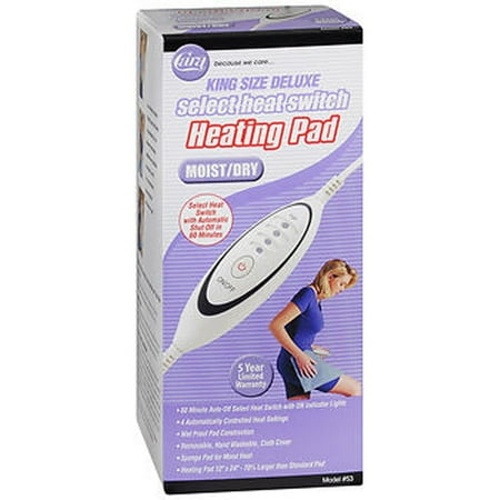 Cara Heating Pad Moist or Dry King Size, Blue