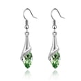 thumbnail image 1 of Cara Lady Women Lady Crystal Marquise Cut Teardrop Wedding Earrings Gift Birthday Anniversary Valentines Day Gift Green, 1 of 4