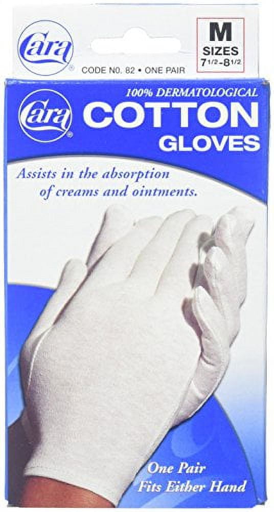 Cara Moisturizing Eczema Cotton Gloves, Medium, 1 Pair, 2Pack
