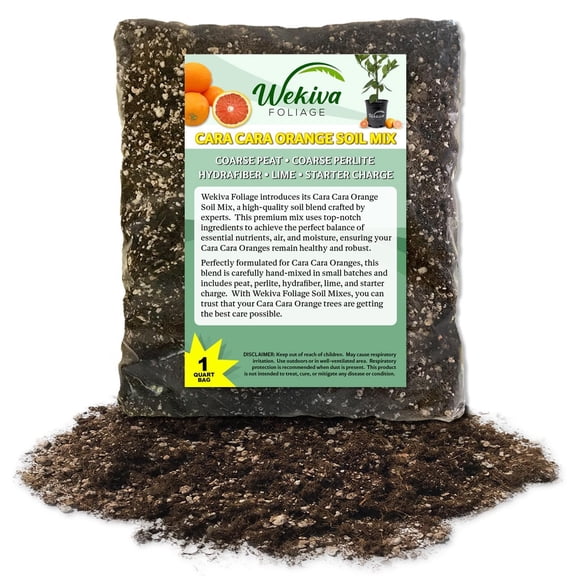 Cara Cara Orange Tree Growing Soil Mix 1 Quart - Custom Soil Blend Potting Mix for Cara Cara Orange Trees Specially Developed by and for Professional Nursery Growers - Nutrient-Rich Formula