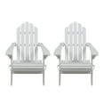thumbnail image 1 of Cara Outdoor Acacia Wood Foldable Adirondack Chairs, Set of 2, White, 1 of 7