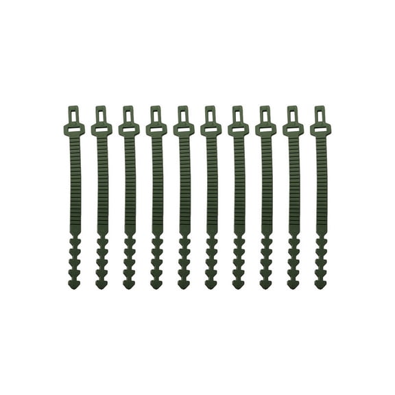 CaraMart 10PCS Adjustable Interlock Garden Tree Ties Heavy Duty Flexible Rubber Locking Strap For Garden Plant Support Trees