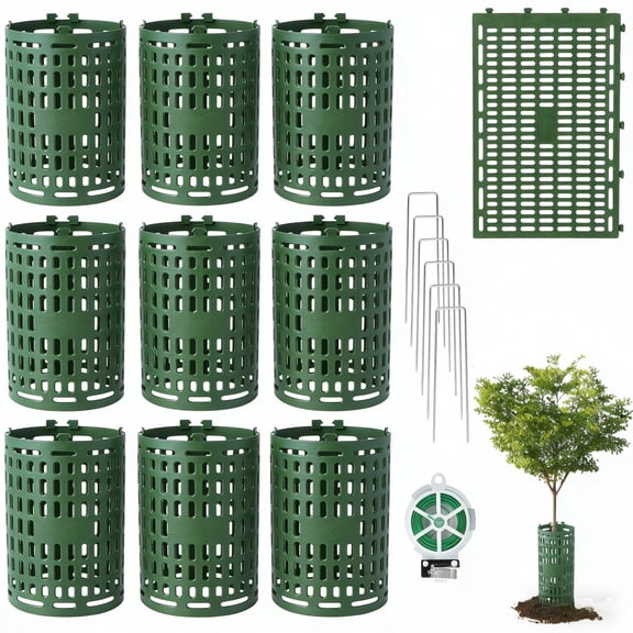 CaraMart 10pcs Adjustable Tree Trunk Protectors: sturdy Guards Against Bark Damage
