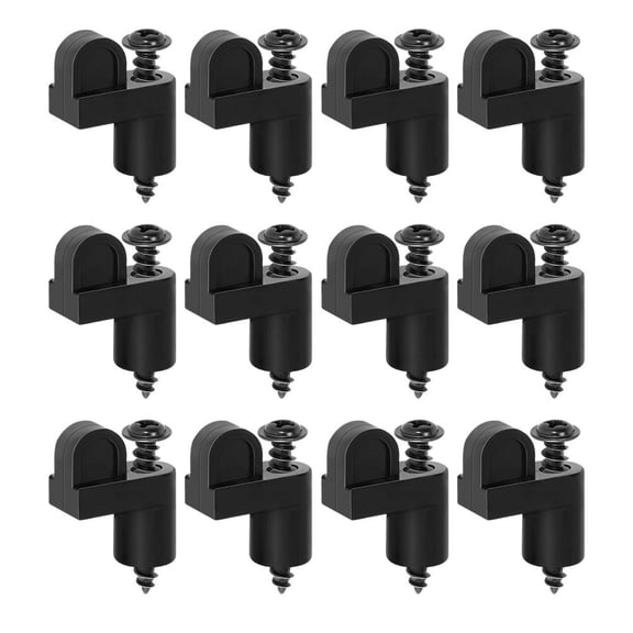 CaraMart 12/24pcs 3/8 Inch Window Screen Clips Plastic White Window Screen Holder Clips Window Screen Storm Door Panel Clip With Screws