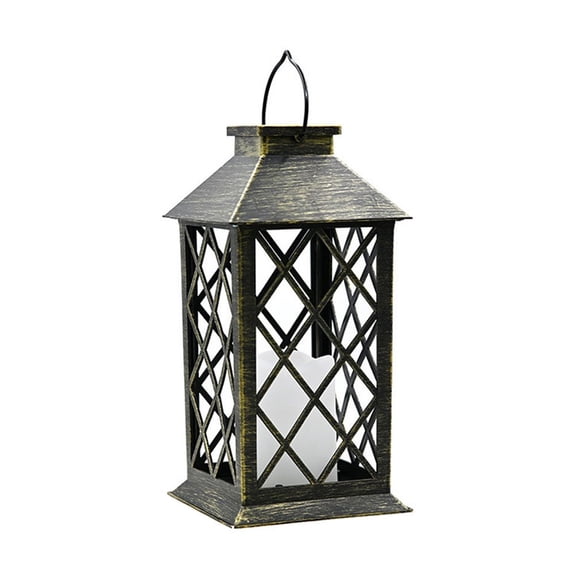 CaraMart 12-Inch Solar Lantern - Waterproof LED Flickering Candle for Outdoor Decor!