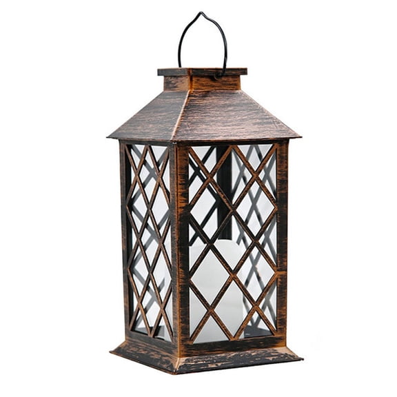 CaraMart 12-Inch Solar Lantern - Waterproof LED Flickering Candle for Outdoor Decor!
