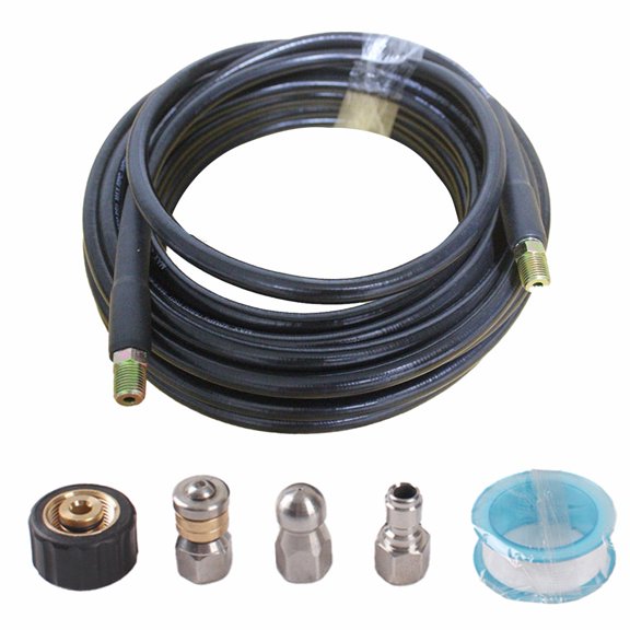 CaraMart 15M High Sewer Jetter Kit Pressure Washer Drain Cleaner Hose Rotating Nozzle