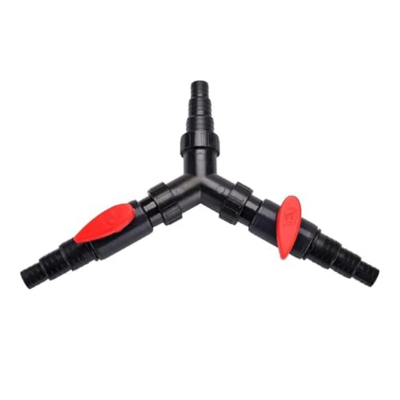 CaraMart 1pc 02 / 02F Pond Pump Y Divider Valve Connector Water Distributor Valve Connector Pond Hose Adjustable Splitter Replacement Par