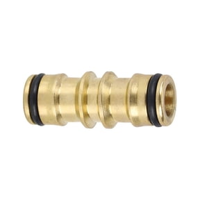 CaraMart 2 Way Hose Connector Brass Quick Coupling Joiner Coupler Water Pipe Tap Repair Extension Male Joint Garden Irrigation Tools Part