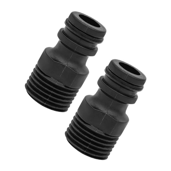 CaraMart 2 pcs Garden Hose Connector 1/2 Inch G1/2 Male Thread Faucet Adapter (ABS)