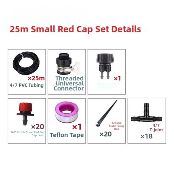 CaraMart 25m Automatic Drip Irrigation Kit for Balcony Plants - Easy installation