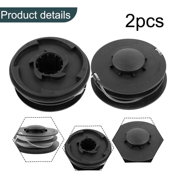 CaraMart 2Pack Replacement Line Spools Compatible With For GC-ET 4530 Grass Trimmer, 1.4mm Nylon, 10m Each, Lawn Mower Accessories