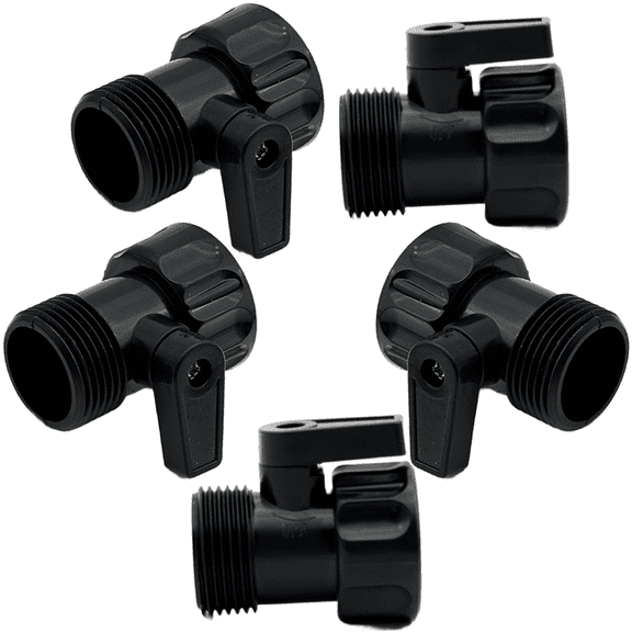 CaraMart 3/4 Inch Garden Hose Quick Shut Off Valve Plastic Water Pipe Connector