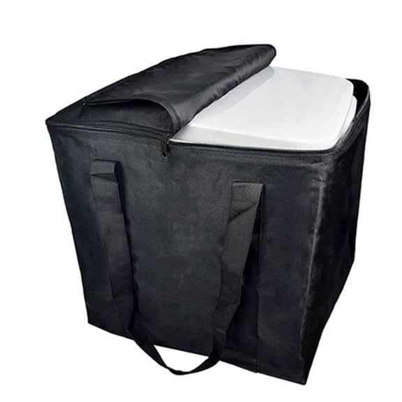 CaraMart 43*38*44cm Portable Toilet Bag Multifunctional Storage Solution Mobile Double Zipper Design Generous Dimensions