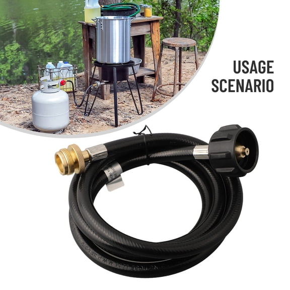 CaraMart 4FT Propane Adapter Hose Stoves Tabletop Grills 1lb To 20lb Converter 4ft