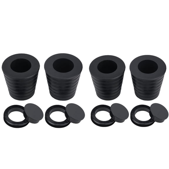 CaraMart 4set Outdoor Patio Rubber Umbrella Cone Wedge Table Hole for Ring and Cap Set