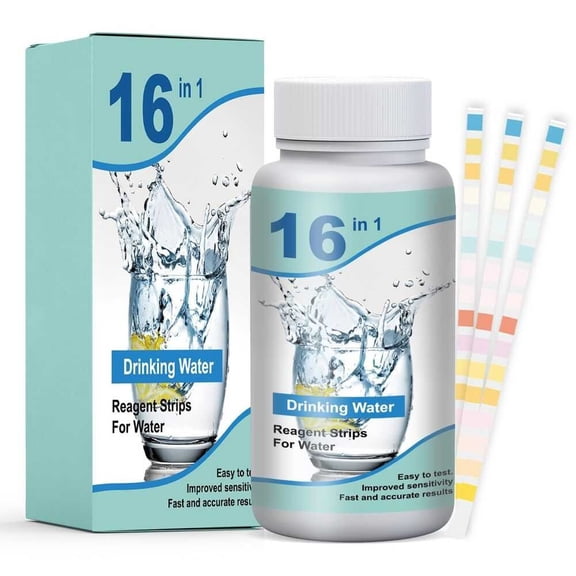 CaraMart 50 100 Individual Test Strips 16 In 1 Testing Kit Comprehensive Water Analysis Easy To Use Color Chart For Drinking Water
