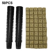 CaraMart 50 Sets Cubes With Net Pots For Hydroponics Aquaponics Growing Vertical Garden Vegetable Soilless Grow Net Pot