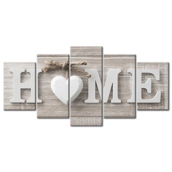 CaraMart 5Pcs Unframed Modern Wall Art Painting Print Set Canva Picture Home Room Decor