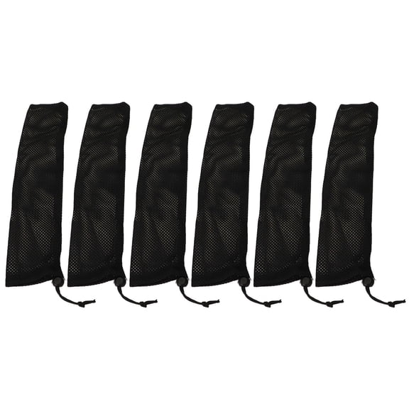 CaraMart 6PCS Mesh Bags Bird Feeders Black 15.7 in*3.9 in For Outdoor Garden Use