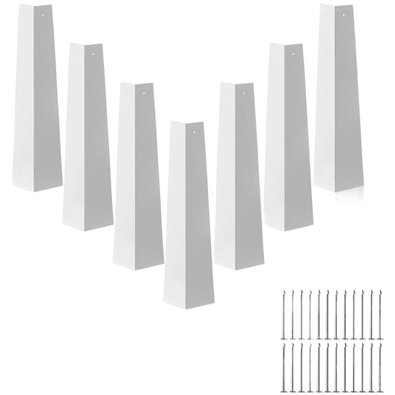CaraMart 8PCS Aluminum Siding Corner Guards Metal Exterior Wall Protection DIY Home