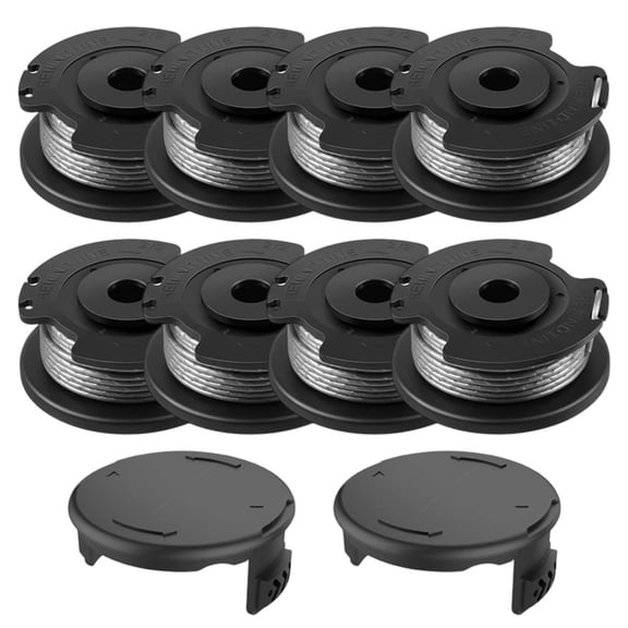 CaraMart 8PCS Lawn Mower Spool With 2PCS Cover Replacement For Bosch F016800569 F016800385 F016F04557 Cordless Grass Trimmer Accessories