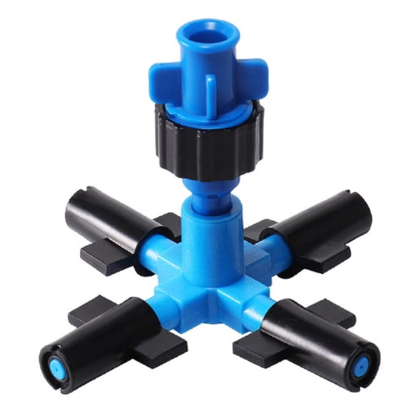 CaraMart Atomizing Nozzle Four-Way Nozzle Easy To Install Efficient Water Distribution