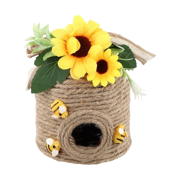 CaraMart Bigger Bee Hive Decor, Bee Rustic Decor Hive,Natural Bee House Charming Beehive Design Home Decorations