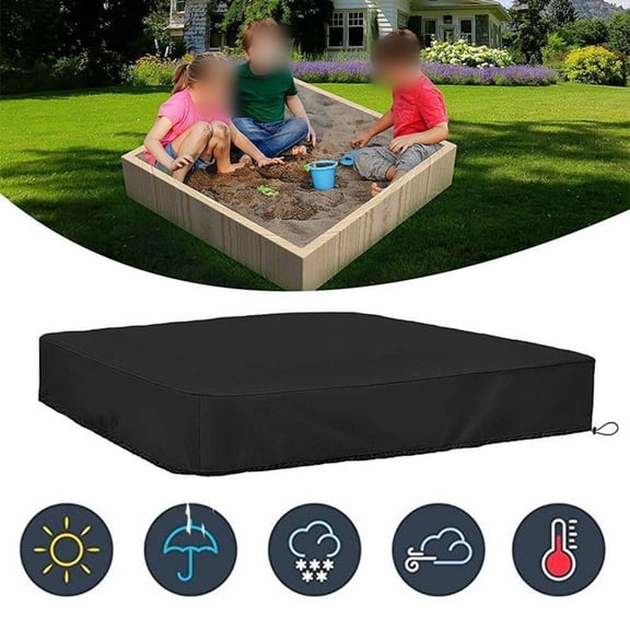 CaraMart Children's Playground Sandpit Cover Waterproof Sandbox Cover Dustproof Weather-Resistant Protection 150*150*20cm Dust Covers