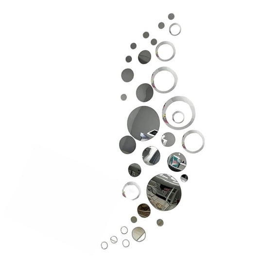 CaraMart Circular Three-Dimensional Acrylic Mirror Wall Sticker