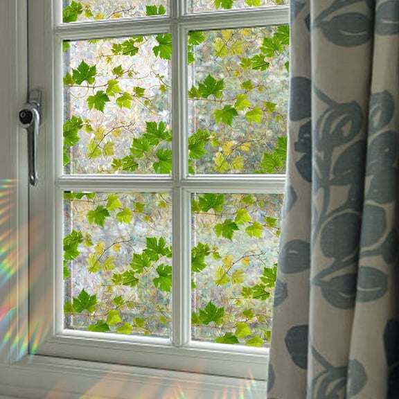 CaraMart Colorful Window Privacy Film Vinyl Static Cling Glass Sticker for Home Office