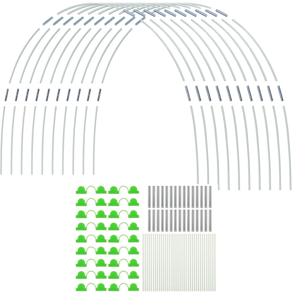 CaraMart Customizable Garden Support Hoops Structure White Netting ...
