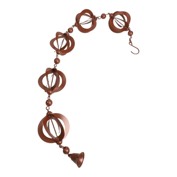 CaraMart Decorative 108 cm Rainwater Chain with Bells - Elegant Garden Art & Sound!