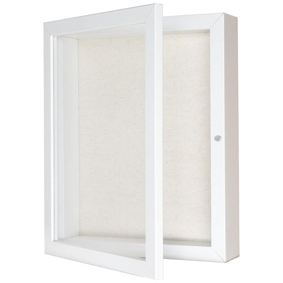 CaraMart Deep Shadow Box Frame Wooden Display Case for Dried Flowers Plant Specimens Wall Mounted Memory Box with Magnetic Closure