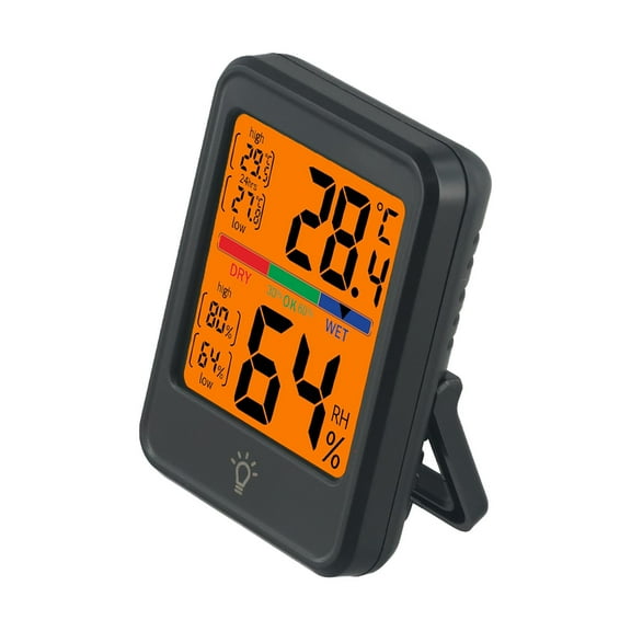 CaraMart Electronic Digital Temperature Humidity Meter With Magnet Backlight Large Screen This Thermometer And Hygrometer Conveniently